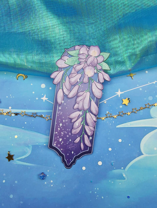 Wisteria Bookmark | Floral Bookmark | Dusk Bookmark | Dawn Bookmark | Bookish Gift | Cute Stationery | Paper Bookmark | DUSK