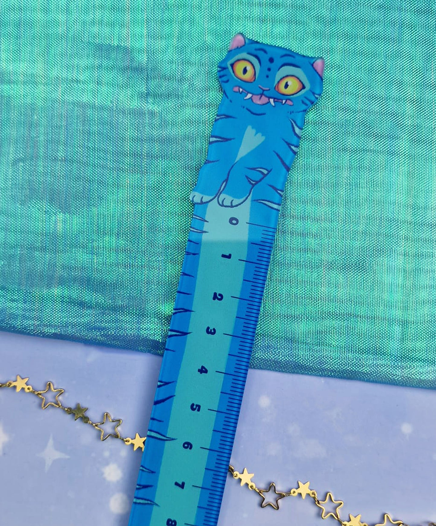 Derpy Tiger Acrylic Ruler | Cute Tiger Stationery | Decorative Ruler | Journaling & Desk Accessory