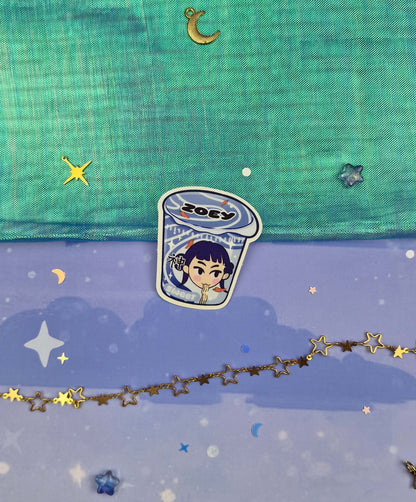 Zoey Ramen Transparent Sticker | Clear Vinyl | K-pop Demon Hunters Fanart