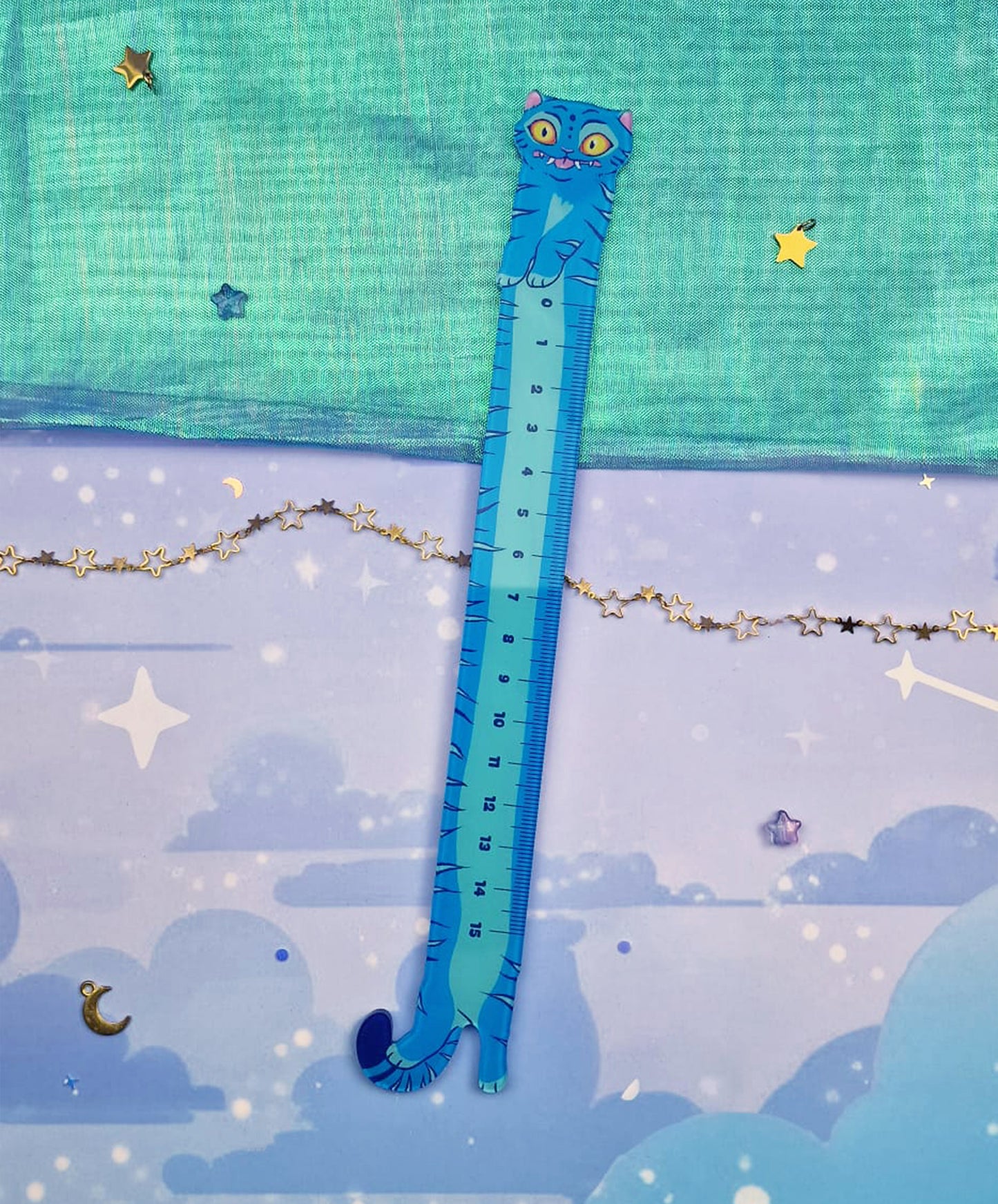 Derpy Tiger Acrylic Ruler | Cute Tiger Stationery | Decorative Ruler | Journaling & Desk Accessory