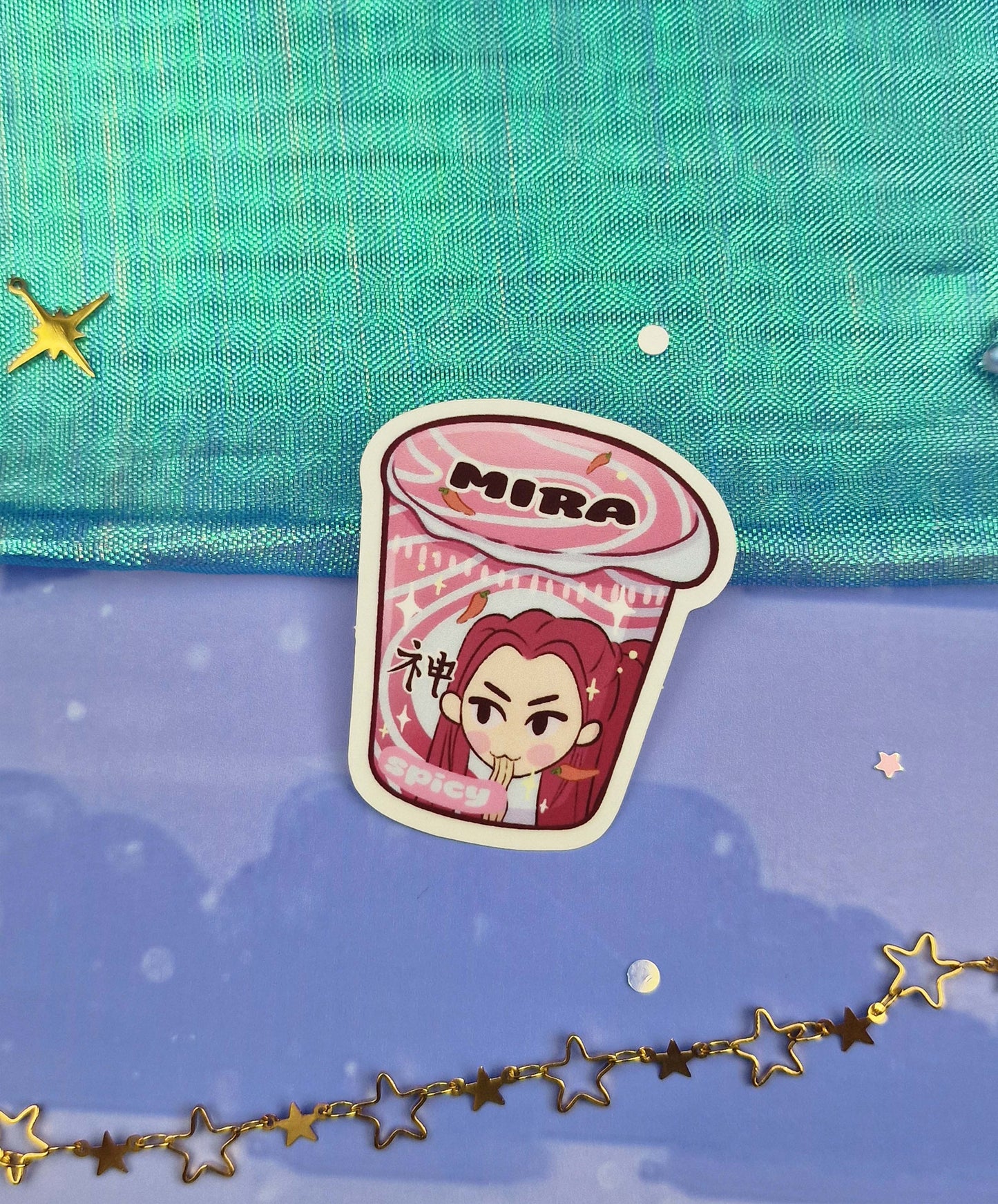 Mira Ramen Transparent Sticker | Clear Vinyl | K-pop Demon Hunters Fanart