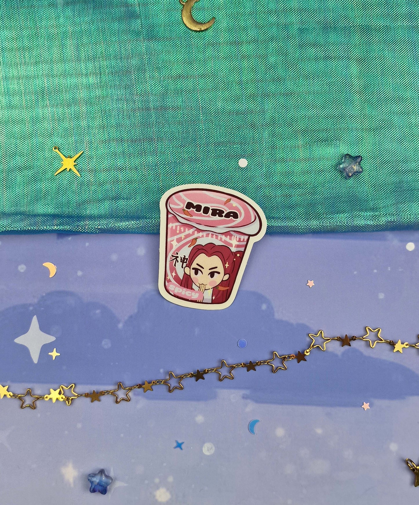 Mira Ramen Transparent Sticker | Clear Vinyl | K-pop Demon Hunters Fanart