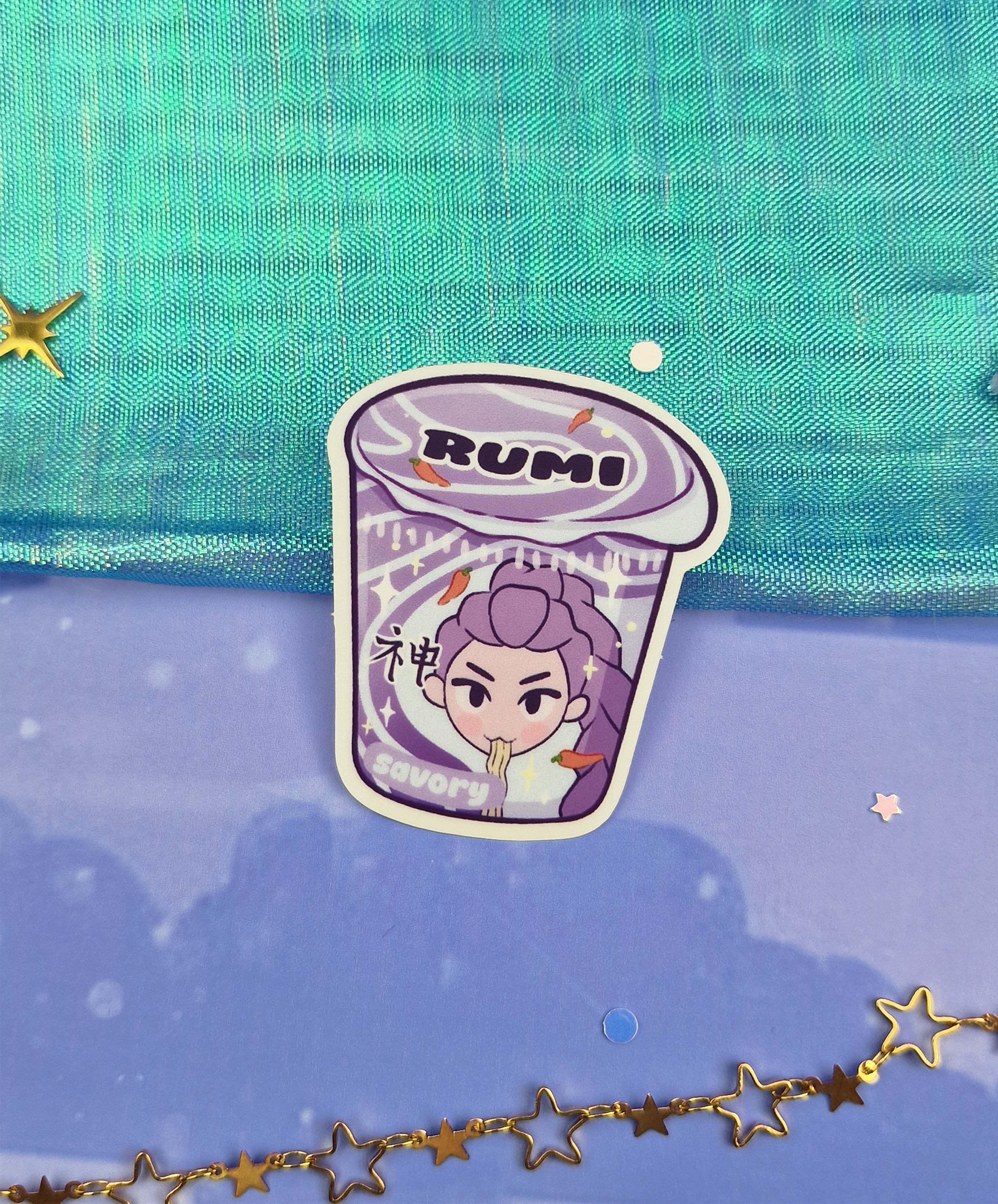 Rumi Ramen Transparent Sticker | Clear Vinyl | K-pop Demon Hunters