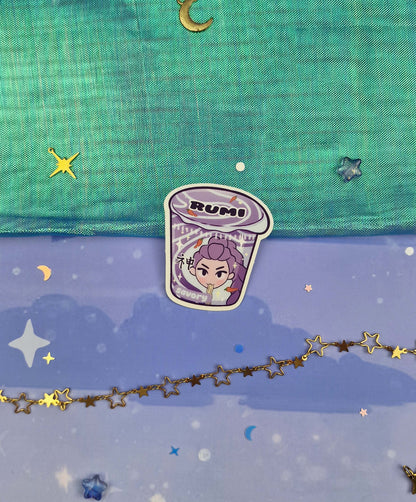 Rumi Ramen Transparent Sticker | Clear Vinyl | K-pop Demon Hunters Fanart