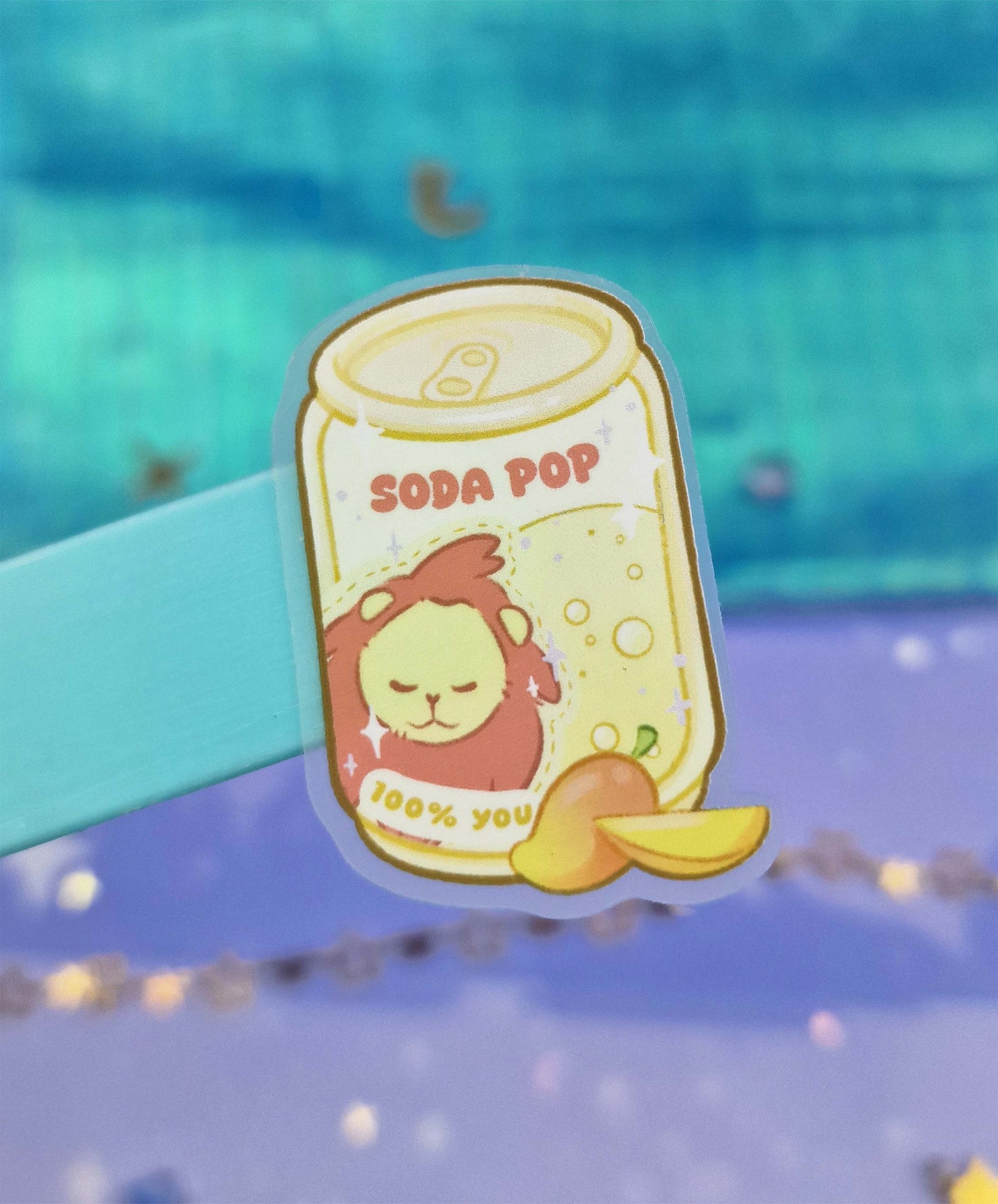 Abby Soda Pop Transparent Sticker | Clear Vinyl | K-pop Demon Hunters Fanart