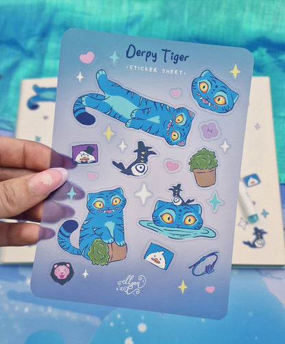 Tiger & Crow Sticker Sheet | Holographic Sticker | Kpop Demon Hunter | Cat Sticker | Demon Crow Sticker | K-Pop Cat Sticker