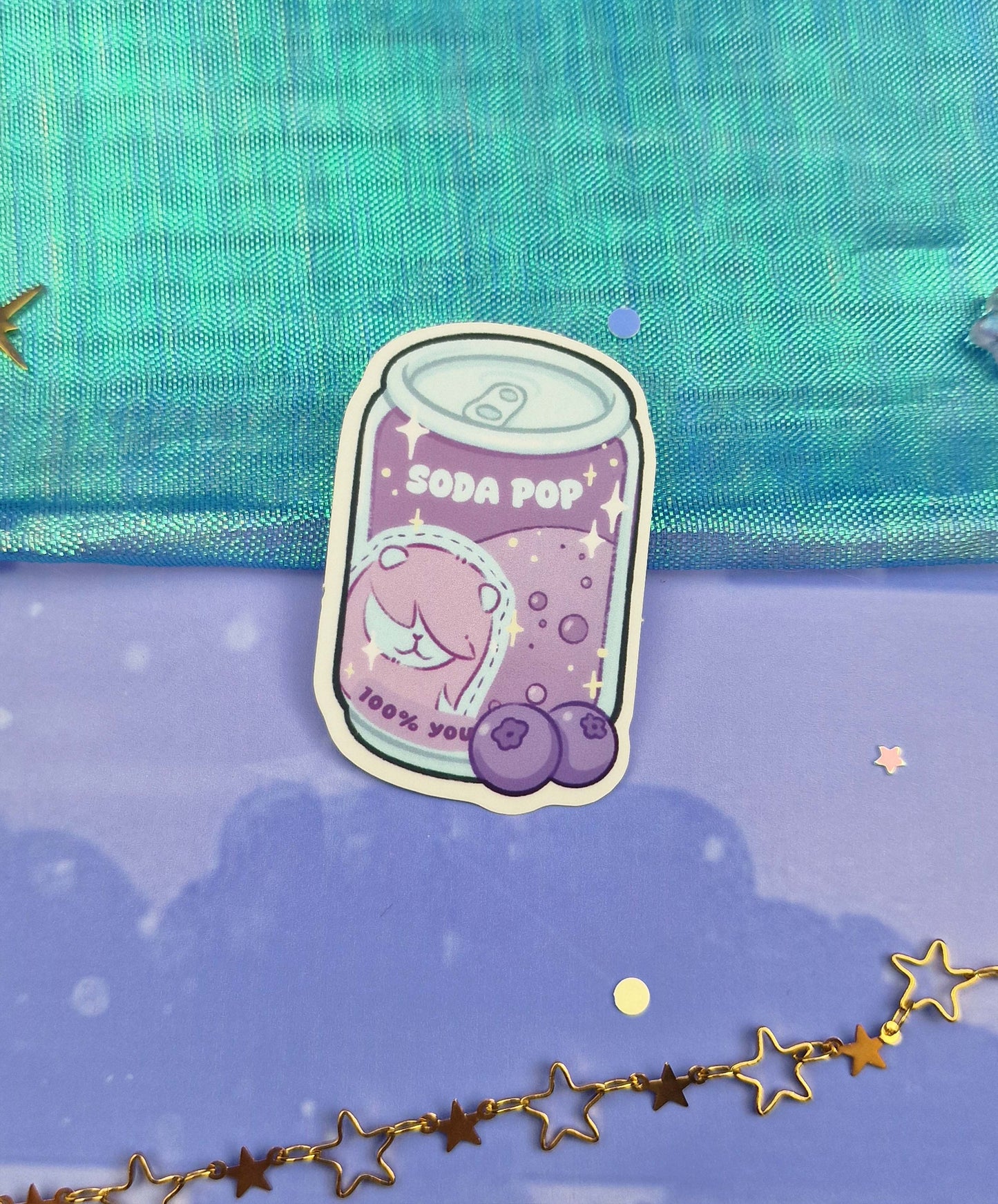 Mystery Soda Pop Transparent Sticker | Clear Vinyl | K-pop Demon Hunters Fanart