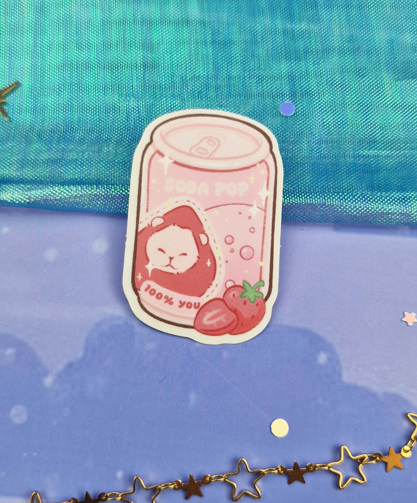 Romance Soda Pop Transparent Sticker | Clear Vinyl | K-pop Demon Hunters Fanart