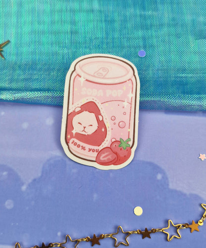 Romance Soda Pop Transparent Sticker | Clear Vinyl | K-pop Demon Hunters Fanart