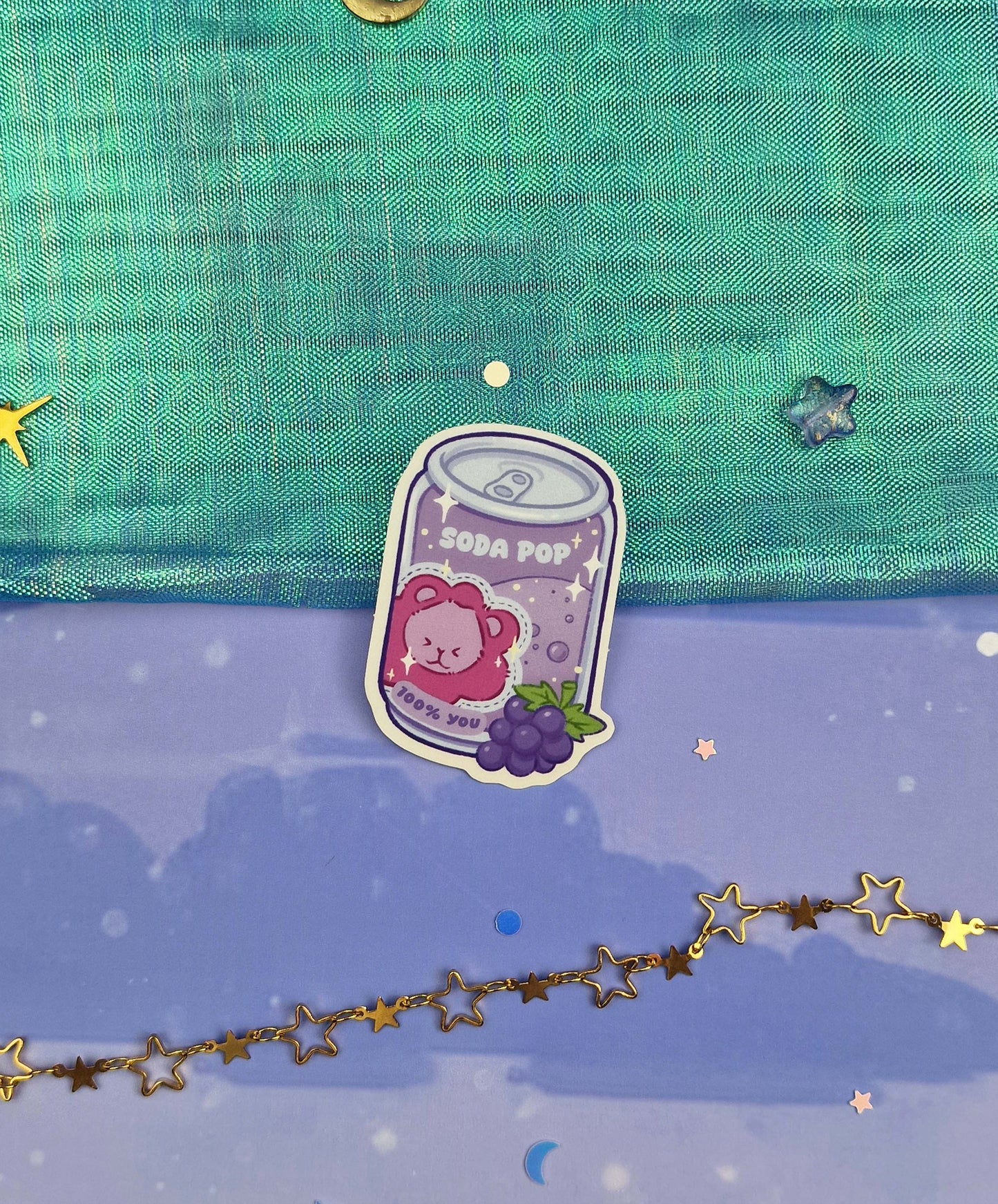 Jinu Soda Pop Transparent Sticker | Clear Vinyl | K-pop Demon Hunters Fanart