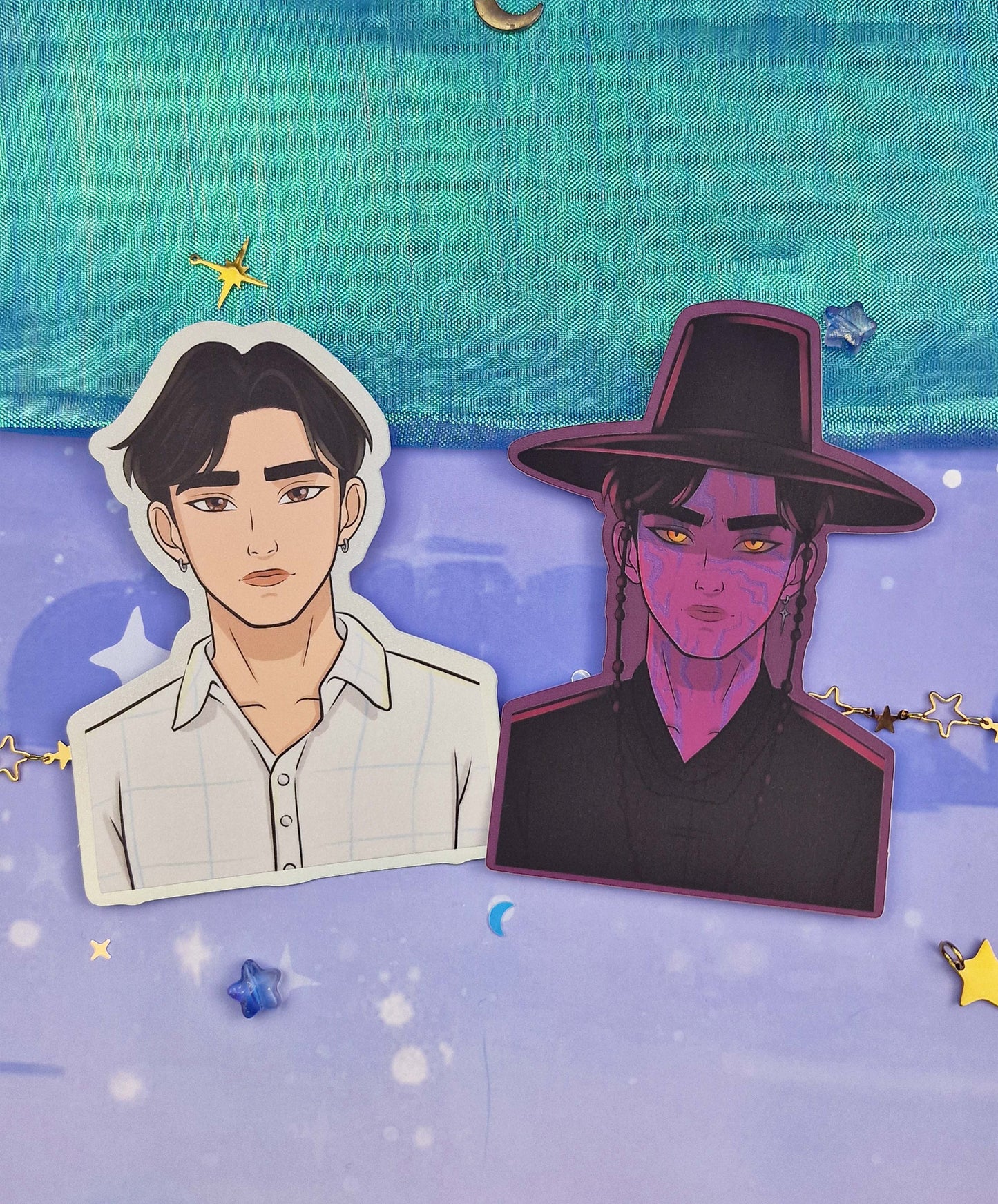 JInu Holographic Sticker: Normal & Demon, K-pop Demon Hunters Fanart