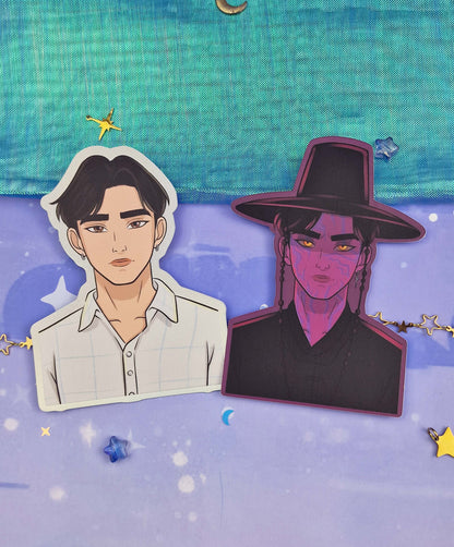 JInu Holographic Sticker: Normal & Demon, K-pop Demon Hunters Fanart
