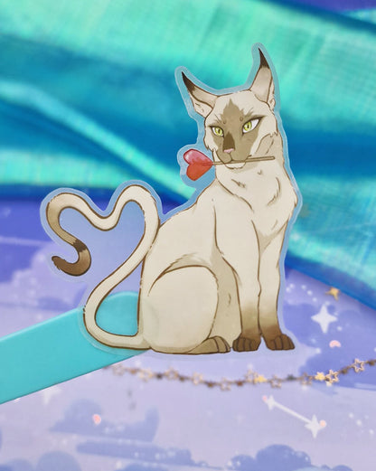 February Patreon: Heart Lolly Cat A6 Art Print & Sticker