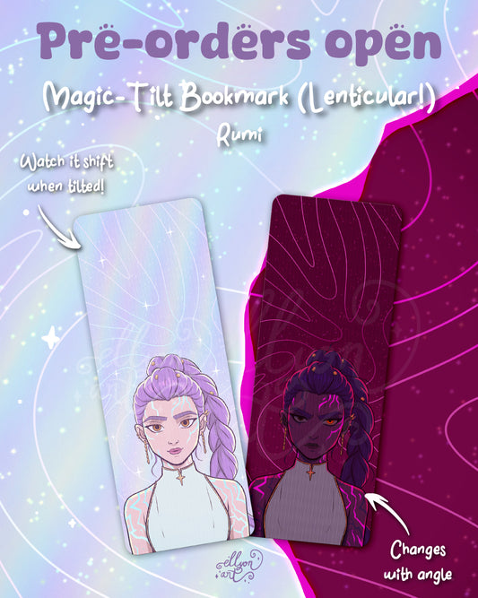 Rumi 3D Lenticular Bookmark: Kpop Demon Hunters Fanart