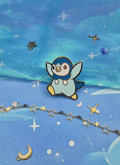 Cute | Collector Pin | Kawaii | Japanese | Anime | Pokemon | Piplup | Lapel Pin | Shiny | Hard Enamel | Lapel | Poképal | ellyonart