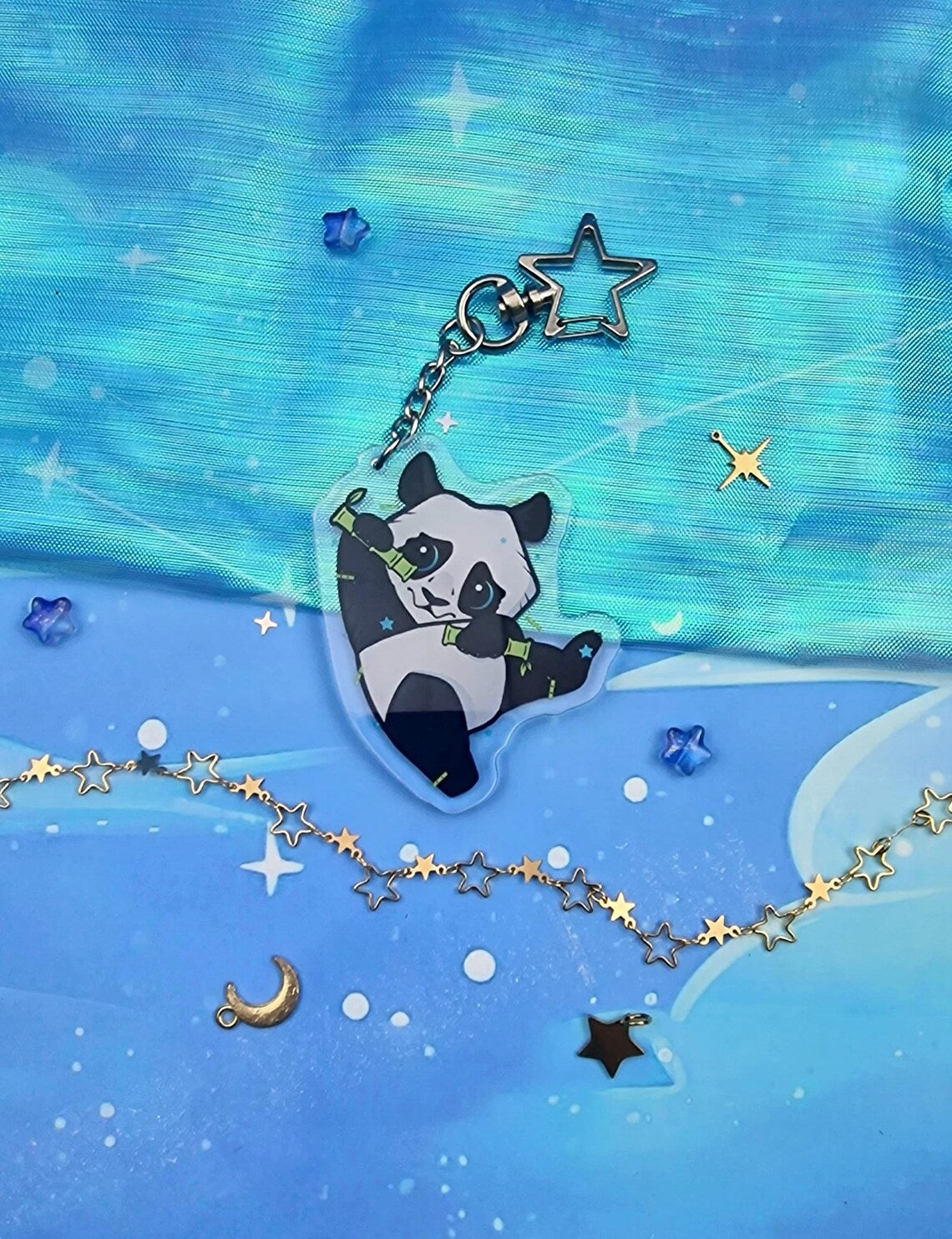 Panda Keyring | Bamboo | Acrylic | Keychain | Cute | Gift | Accessories