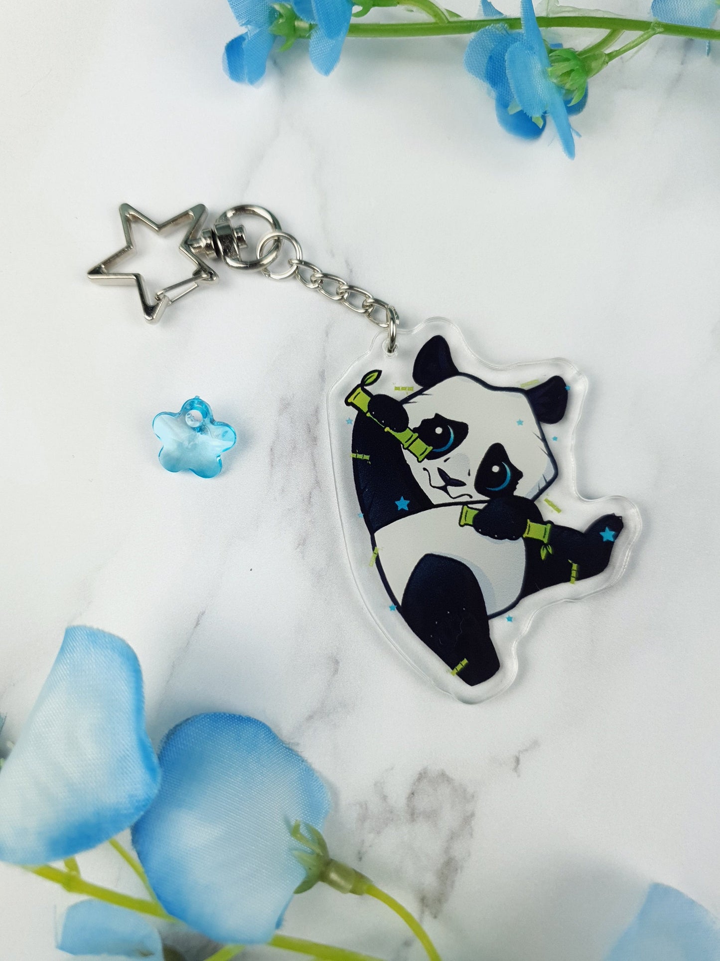 Panda Keyring | Bamboo | Acrylic | Keychain | Cute | Gift | Accessories