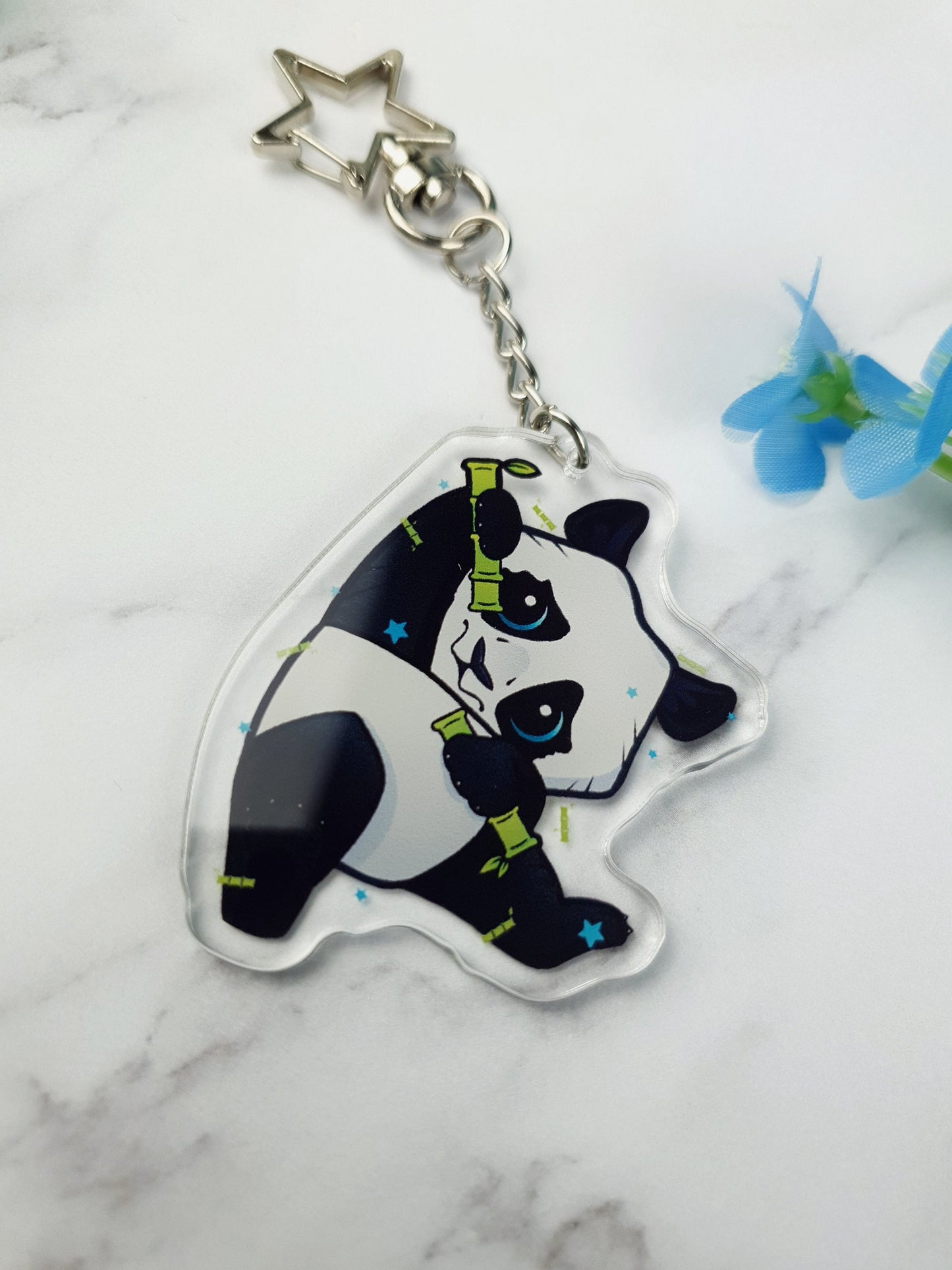 Panda Keyring | Bamboo | Acrylic | Keychain | Cute | Gift | Accessories