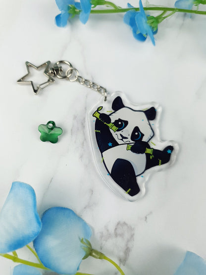 Panda Keyring | Bamboo | Acrylic | Keychain | Cute | Gift | Accessories