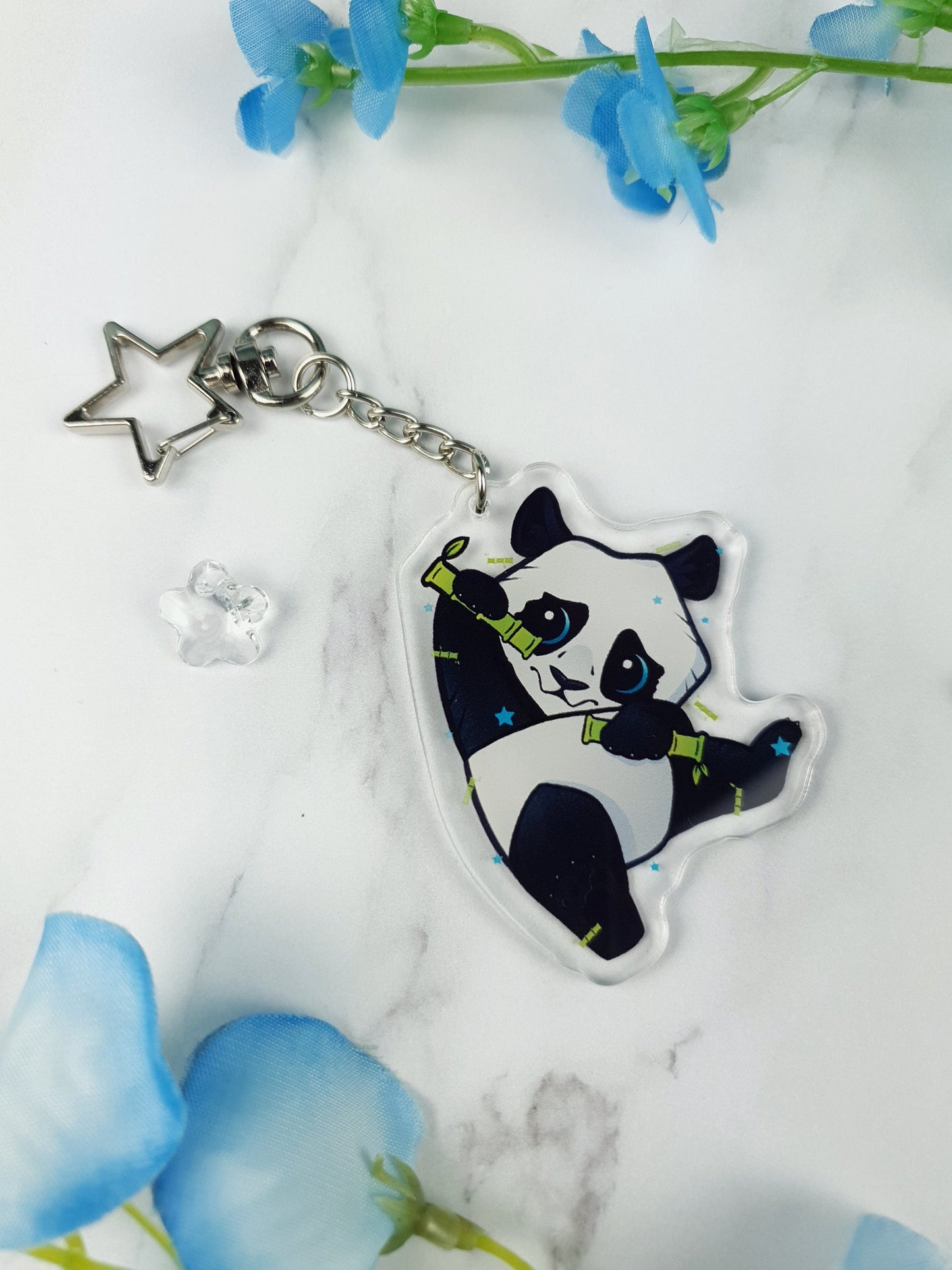 Panda Keyring | Bamboo | Acrylic | Keychain | Cute | Gift | Accessories