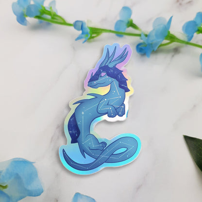 Dragon | Celestial | Companion | Dragonkin | Cute | Game themed | Holographic | Star | Universe | Galaxy | Sticker