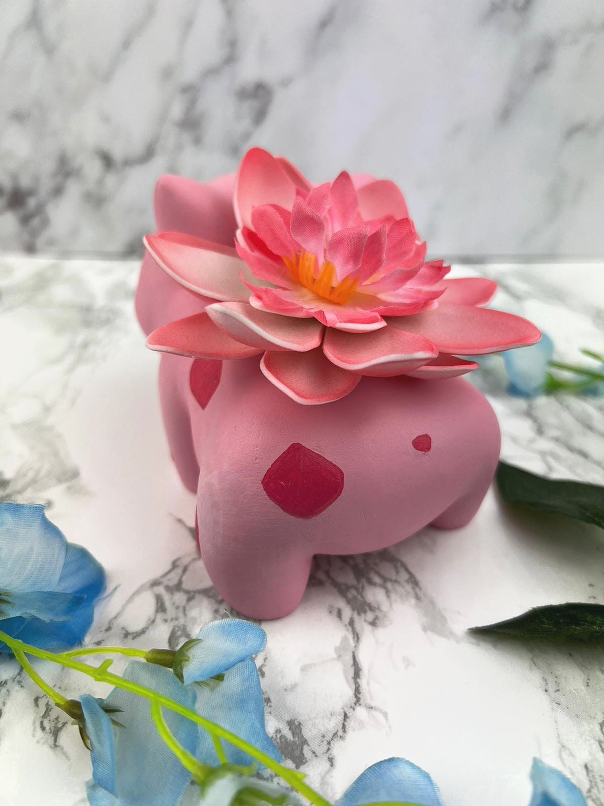 Cute | Pokemon inspired | Lotus | Figure | Bulbasaur | ellyonart | decoration