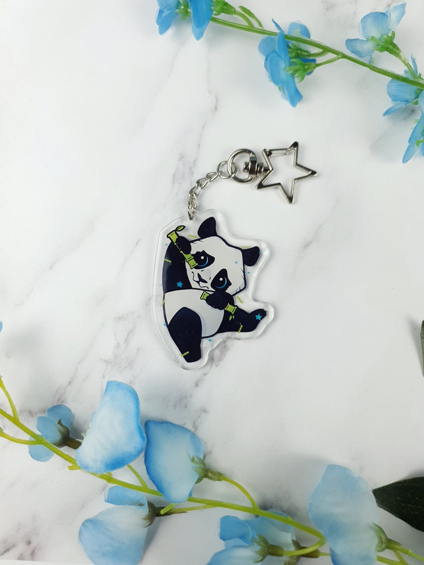 Panda Keyring | Bamboo | Acrylic | Keychain | Cute | Gift | Accessories