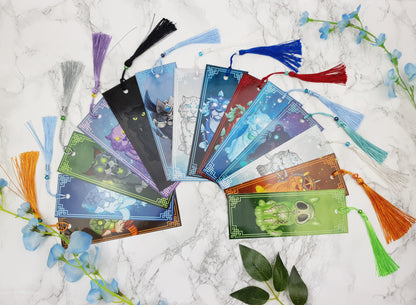 Spectral Ethereal Tiger Bookmark | Celestial Spirit Beast | Glossy or Shattered Glass | Fantasy Game-Inspired Book Gift | Mystical Feline