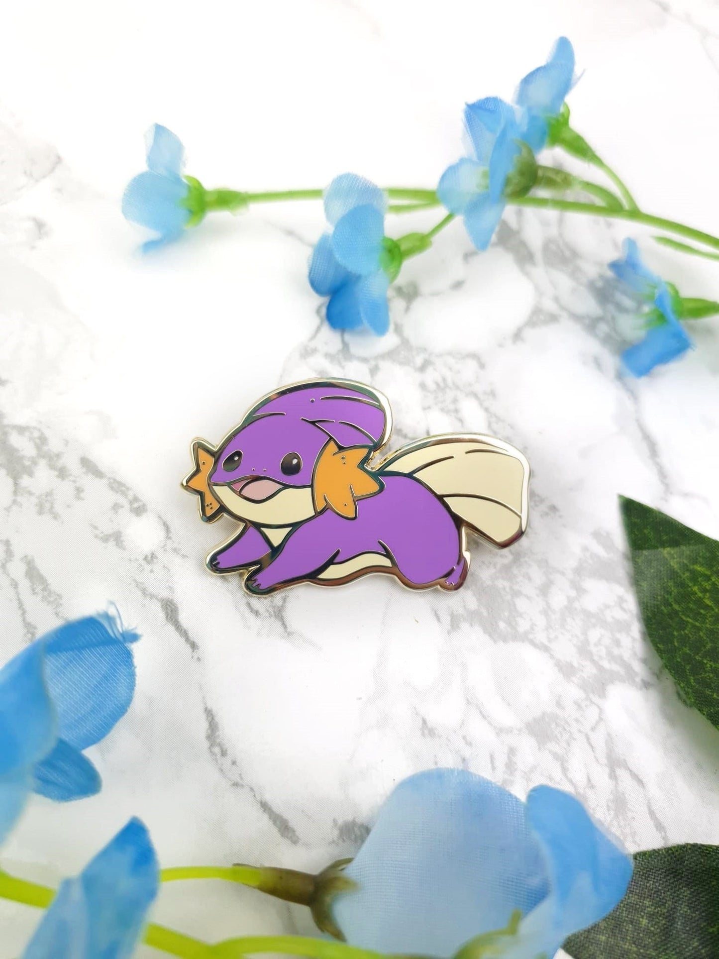Cute | Collector Pin | Kawaii | Japanese | Anime | Pokemon | Mudkip | Lapel Pin | Shiny | Hard Enamel | Lapel | Poképal | ellyonart