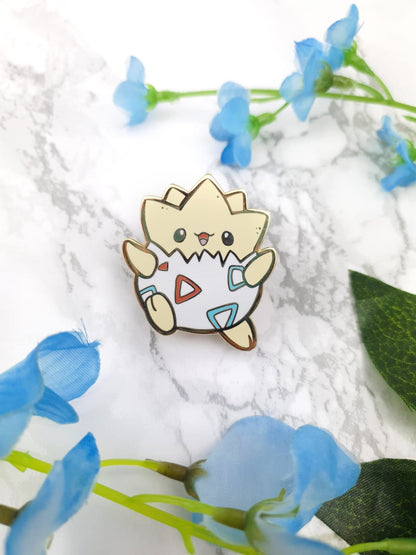 Cute | Collector Pin | Kawaii | Japanese | Anime | Pokemon | Togepi | Lapel Pin | Shiny | Hard Enamel | Lapel | Poképal | ellyonart