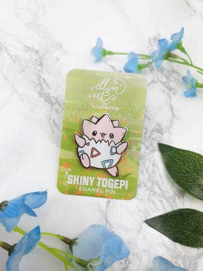 Cute | Collector Pin | Kawaii | Japanese | Anime | Pokemon | Togepi | Lapel Pin | Shiny | Hard Enamel | Lapel | Poképal | ellyonart