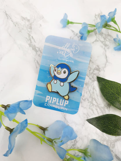 Cute | Collector Pin | Kawaii | Japanese | Anime | Pokemon | Piplup | Lapel Pin | Shiny | Hard Enamel | Lapel | Poképal | ellyonart
