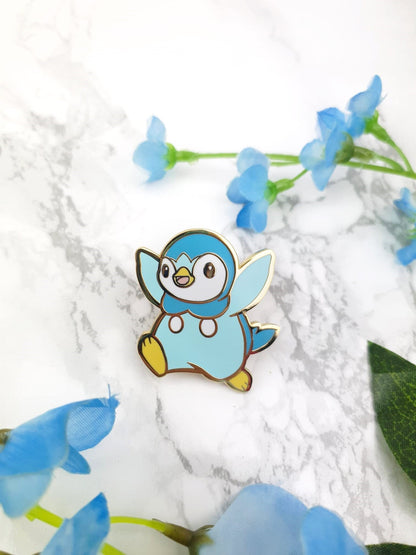 Cute | Collector Pin | Kawaii | Japanese | Anime | Pokemon | Piplup | Lapel Pin | Shiny | Hard Enamel | Lapel | Poképal | ellyonart
