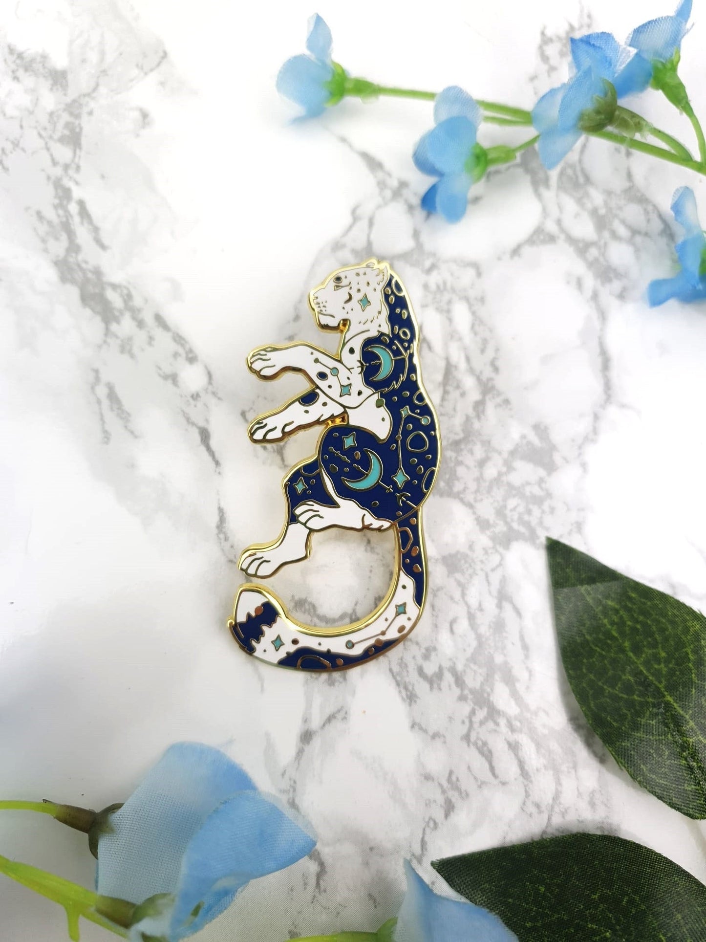 Moon Spirit | Collector Pin | Moon Cat | Mystical Creature | Constellation | Enamel Pin | Lapel Pin | Protector | Moon | ellyonart