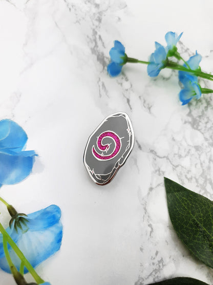 Stone of Hearth | Glitter | Pink Stone | Homebound | Inkeeper | Game inspired | ellyonart | Enamel Pin | Lapel Pin | Pin Badge | Fantasy