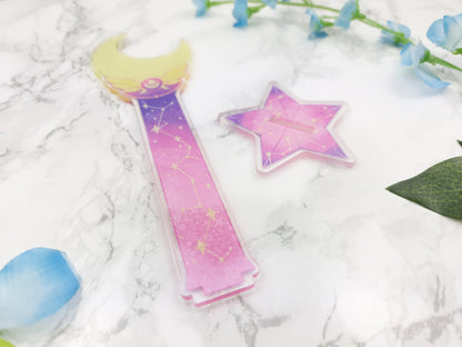 Kawaii Washi Stand | Desk Accessory | Magical Wand | Star | Washi Tape Holder | Constellation | Cute Desk Accessory | Moon | ellyonart