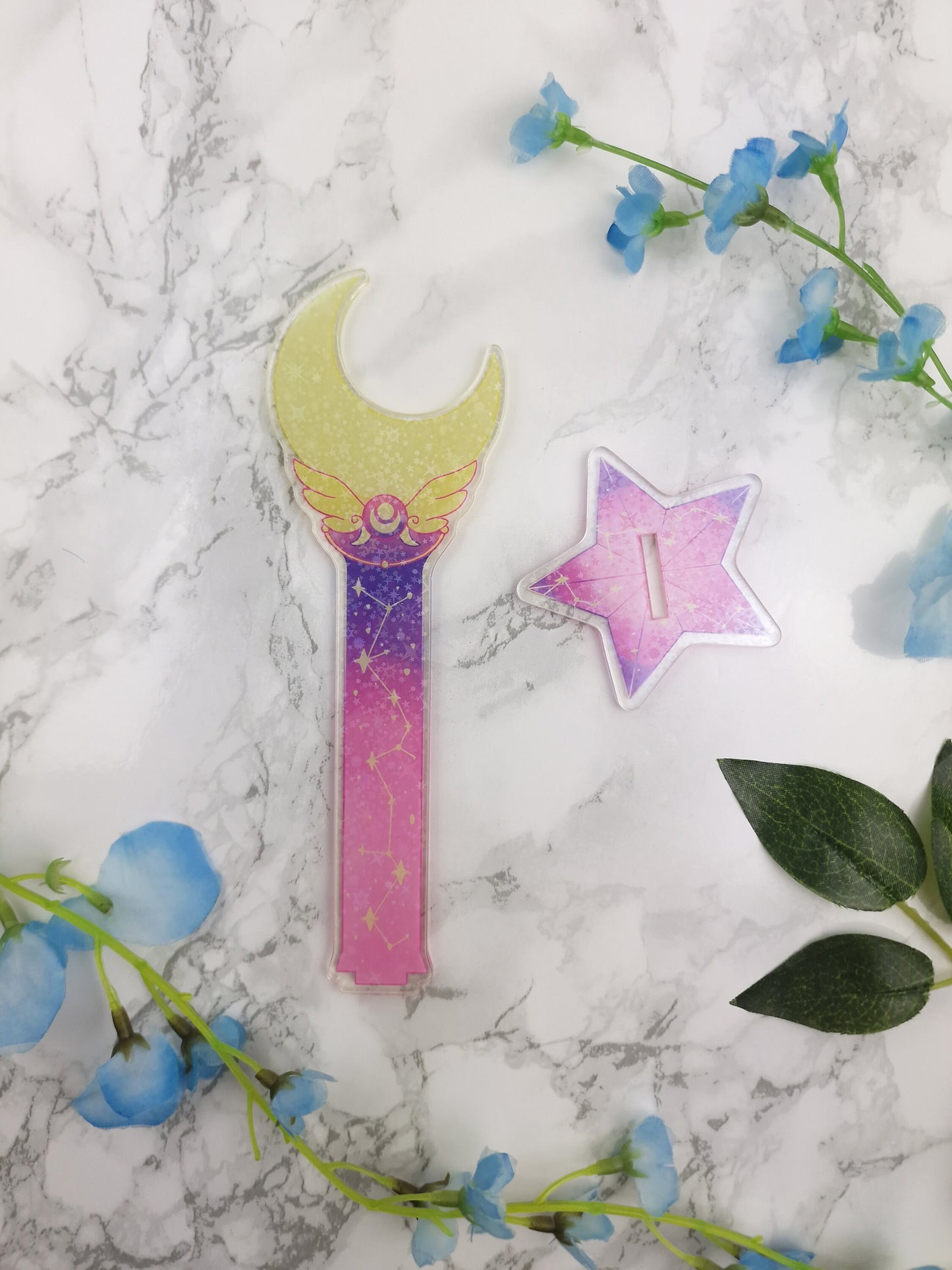 Kawaii Washi Stand | Desk Accessory | Magical Wand | Star | Washi Tape Holder | Constellation | Cute Desk Accessory | Moon | ellyonart
