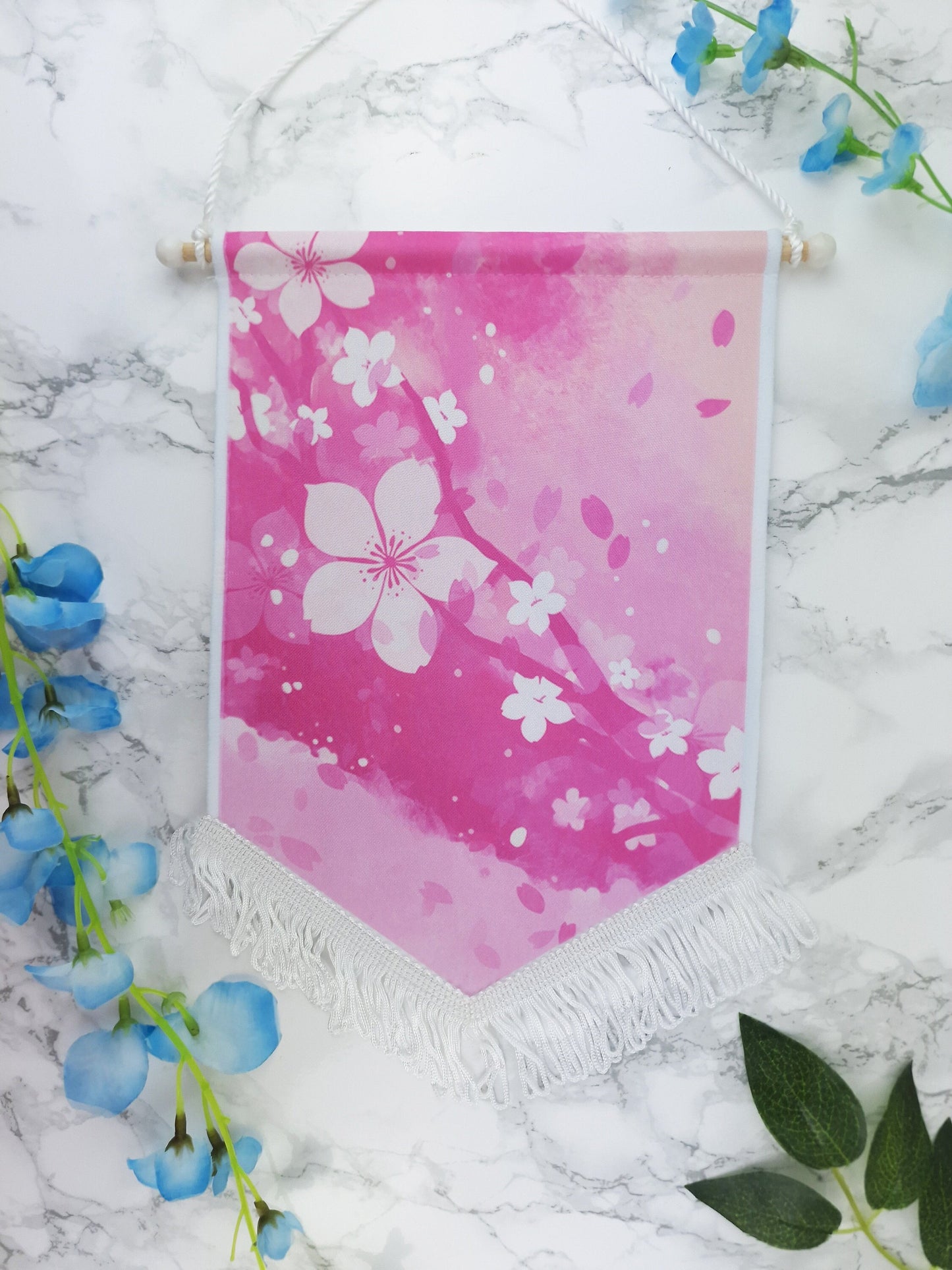 Banner | Flag | ellyonart | Enamel Pin | Lapel Pin | Pin Badge | Collection | Display | Banner | Cherry | Blossom | Pink | Floral |Gift