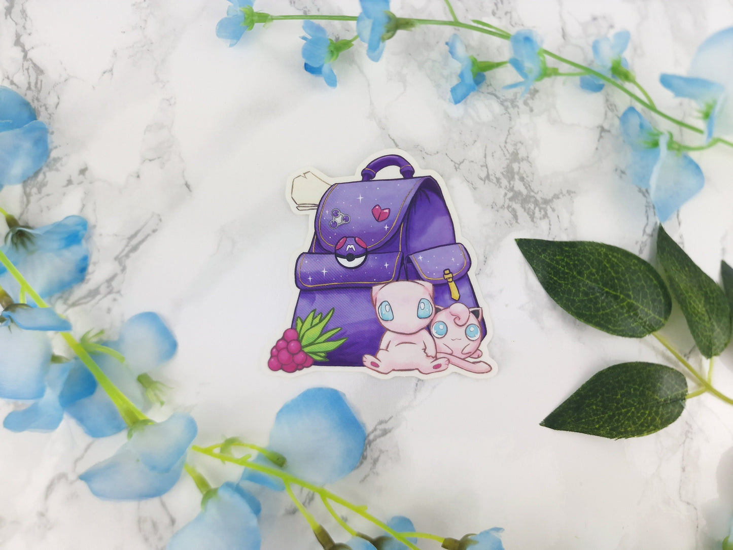 Backpack | Cute | Pokebag | Pokeball | Glossy | Pokemon | Kawaii | Mew | 151 | Jigglypuff | 039 | Masterball | Ellyonart | Sticker