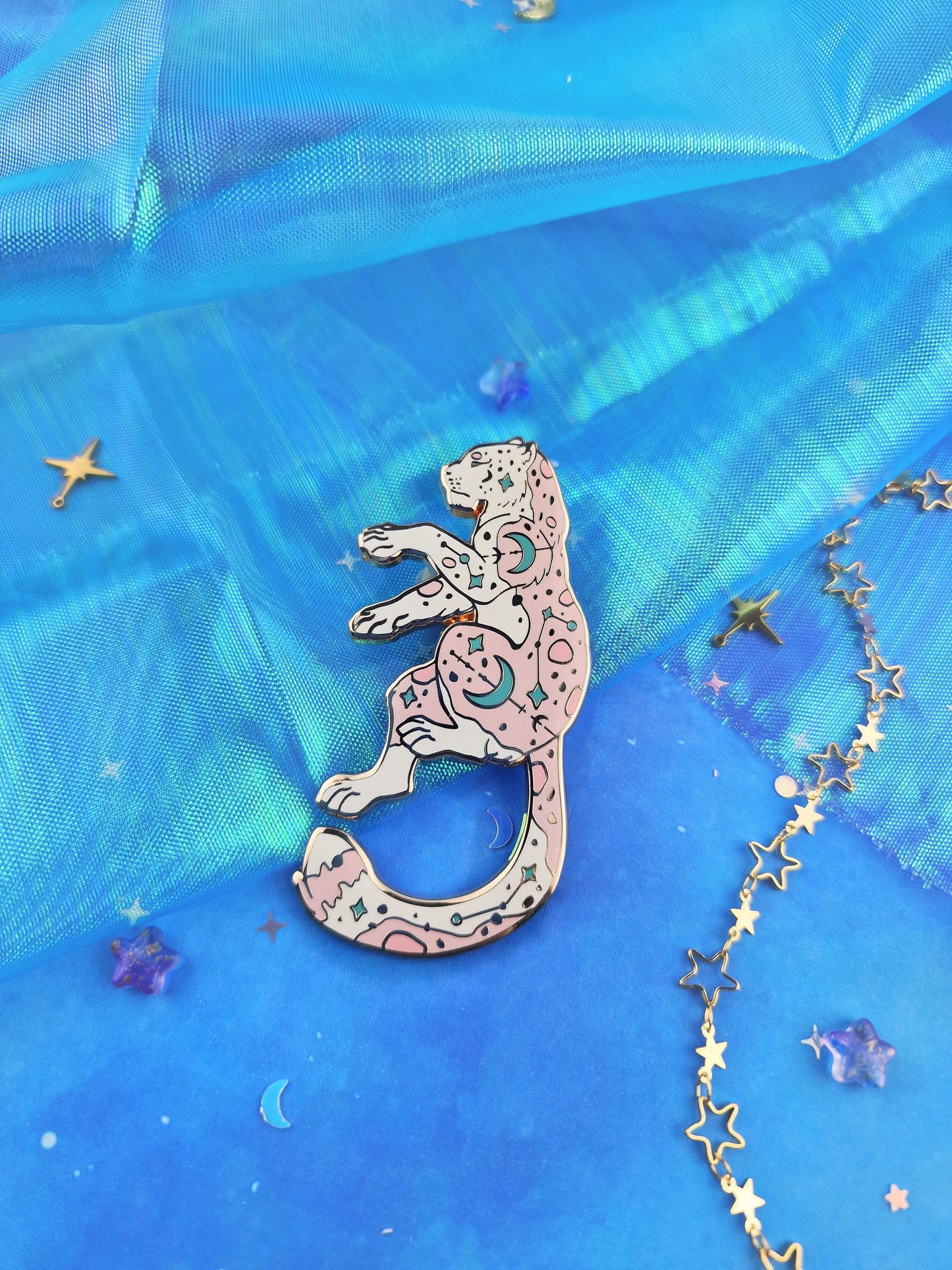 Moon Spirit | Collector Pin | Moon Cat | Mystical Creature | Constellation | Enamel Pin | Lapel Pin | Protector | Moon | ellyonart