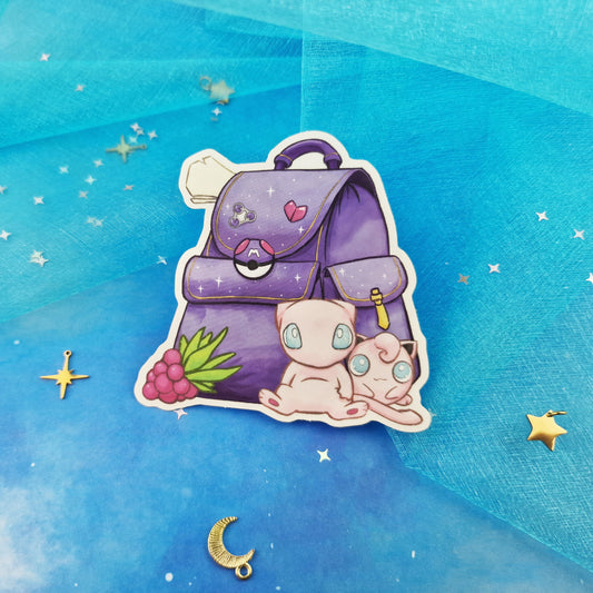 Backpack | Cute | Pokebag | Pokeball | Glossy | Pokemon | Kawaii | Mew | 151 | Jigglypuff | 039 | Masterball | Ellyonart | Sticker
