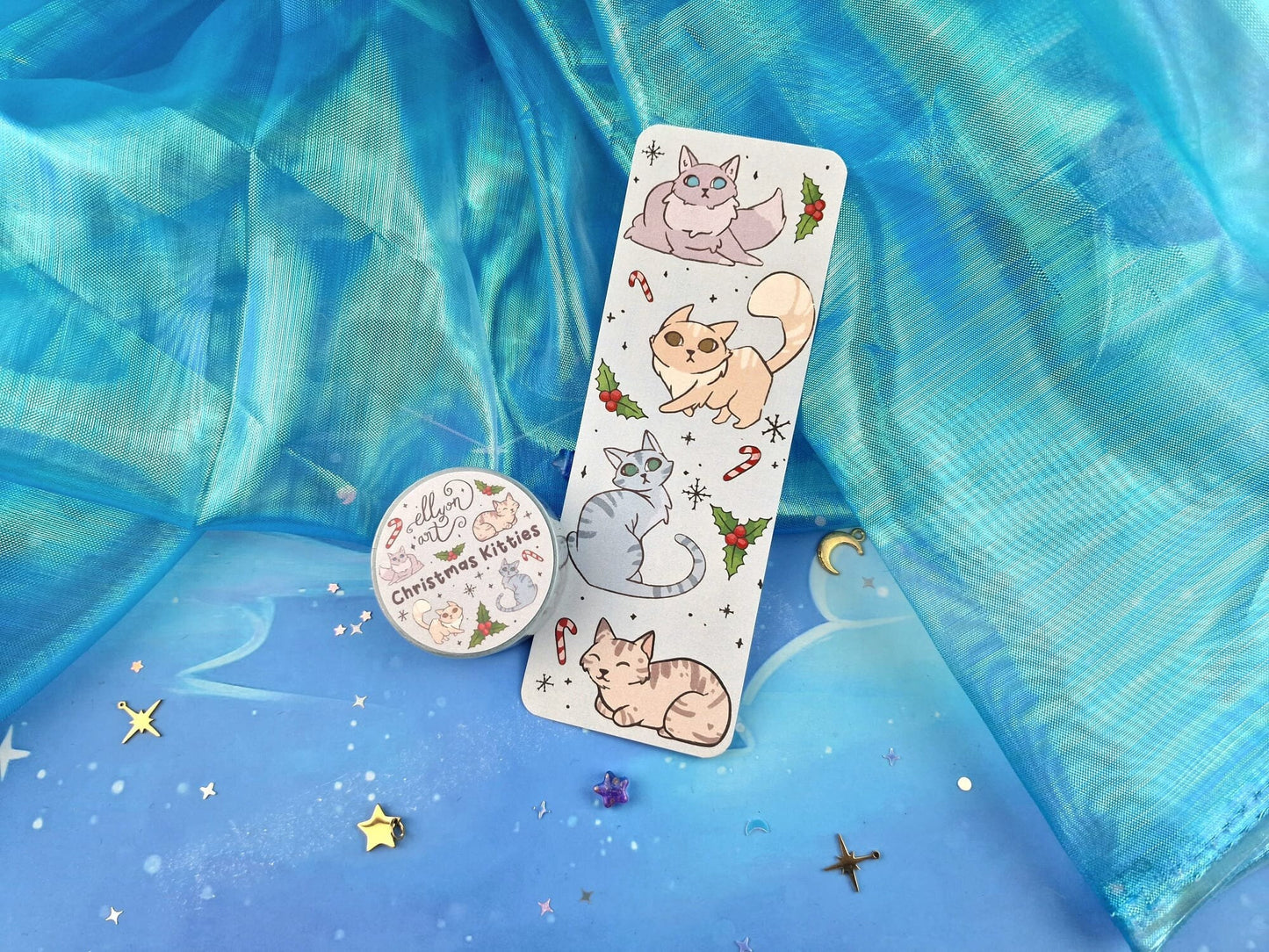 Christmas Kitties | Bundle | Cats | Bookmark | Scrapbooking | Winter | Washi Tape | Cosy | Xmas | Kawaii | Gift | Candy Cane | ellyonart