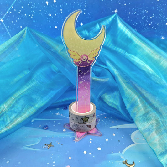 Kawaii Washi Stand | Desk Accessory | Magical Wand | Star | Washi Tape Holder | Constellation | Cute Desk Accessory | Moon | ellyonart