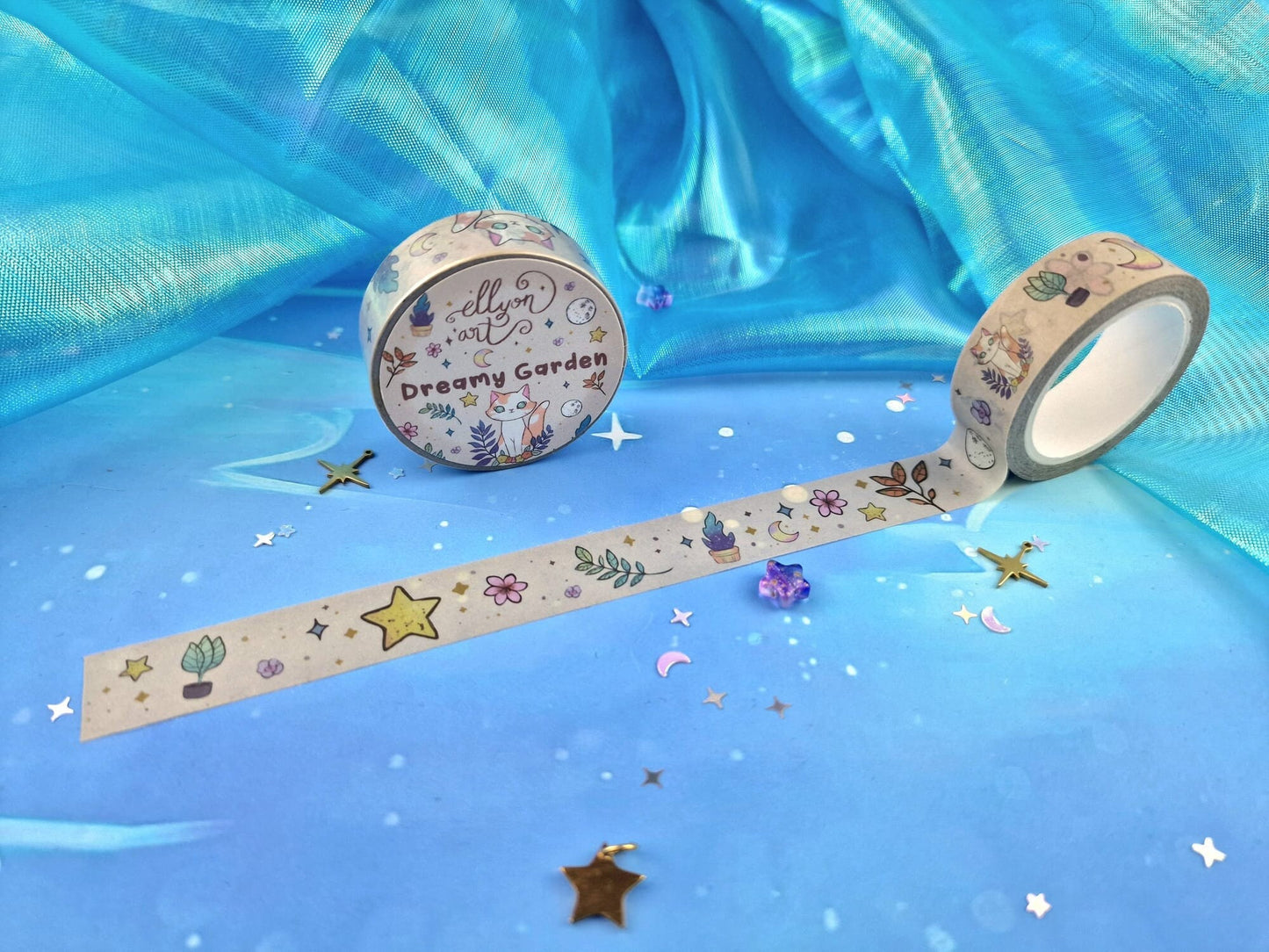 Kawaii Washi Tape | Dreamy Garden | Stationery | Cats | Decorative Tape | Kawaii | Cute | Scrapbooking | Journaling | ellyonart