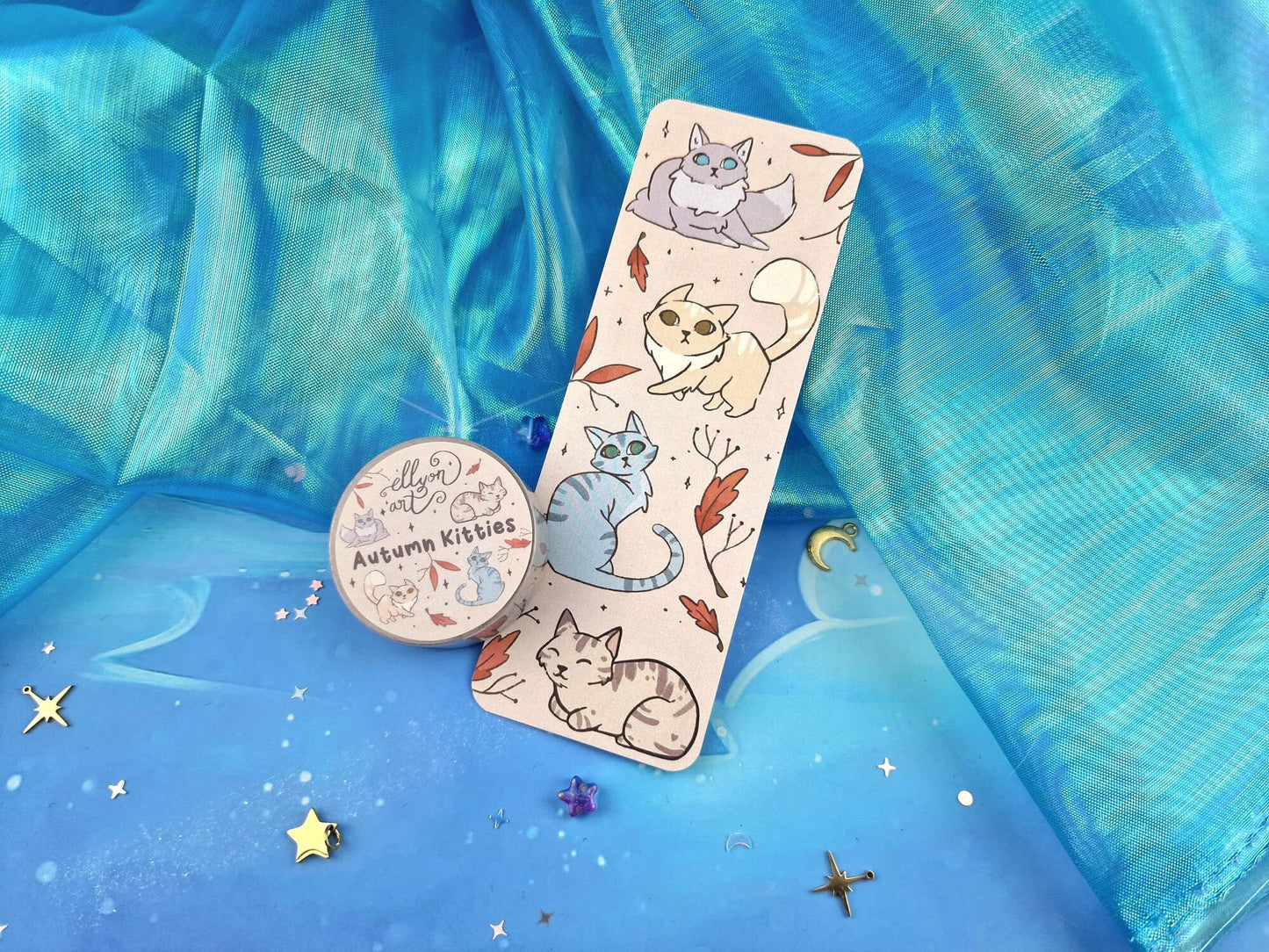 Autumn Kitties | Bundle | Cats | Bookmark | Scrapbooking | Autumn | Washi Tape | Cosy | Garden | Kawaii | Halloween | Fall | ellyonart