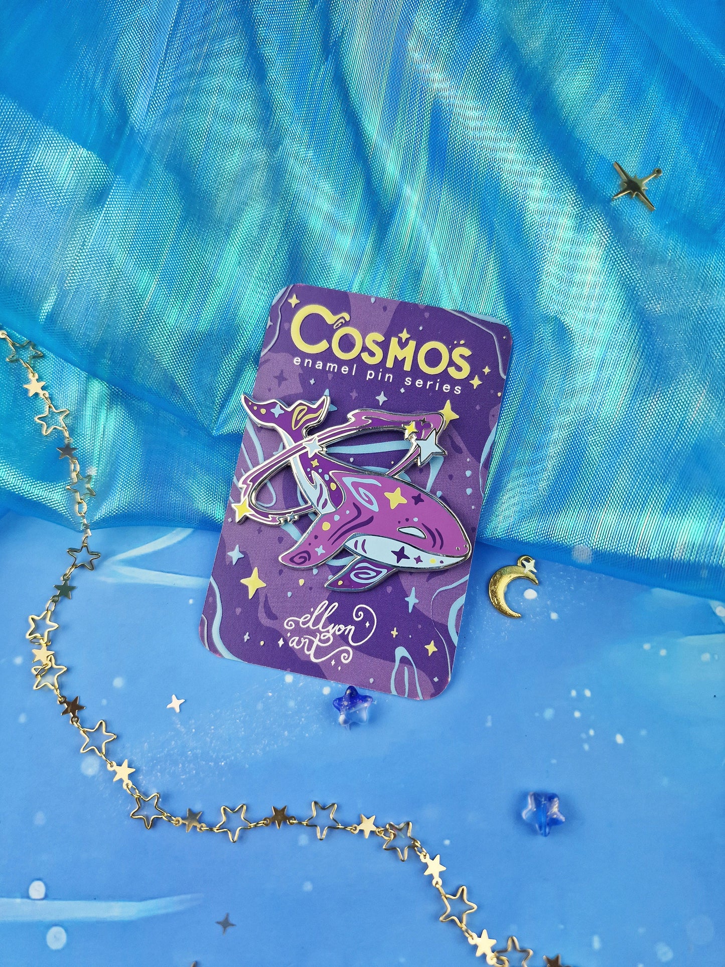 Cetus | COSMOS | Bundle | Enamel Pin | Lapel Pin | Washi Tape | Collection | Banner | Collection | Galaxy | Flag | Gift | ellyonart