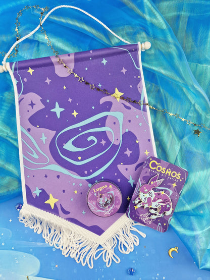 Lupus | COSMOS | Bundle | Enamel Pin | Lapel Pin | Washi Tape | Collection | Banner | Collection | Galaxy | Flag | Gift | ellyonart