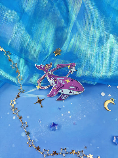 Cetus | COMOS | series | collection | Whale | Galaxy | Constellation | ellyonart | Enamel Pin | Lapel Pin | Pin Badge | Fantasy | Gift