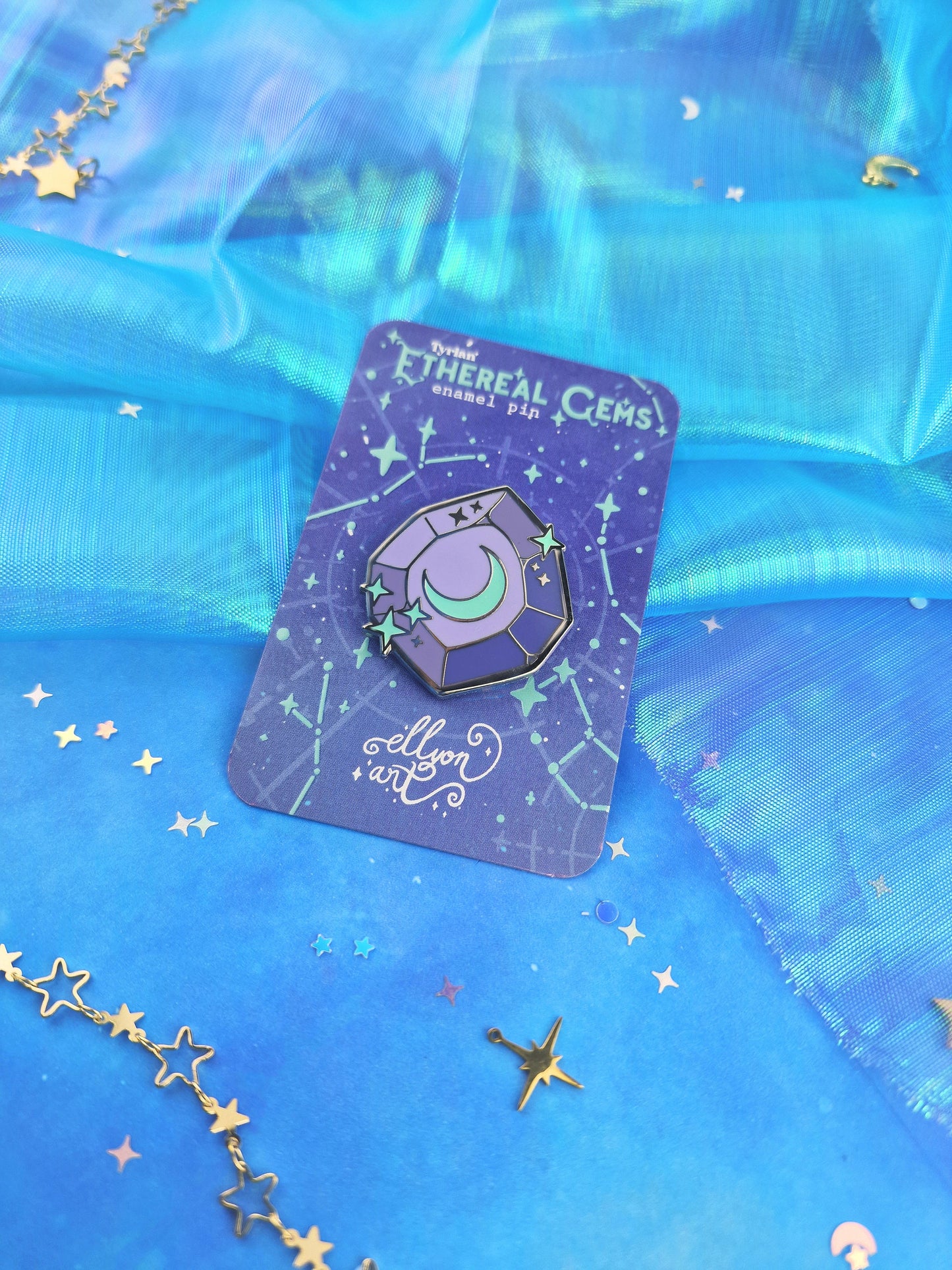 Ethereal Gems | Bundle | Glow in the Dark | UV | collection | glitter | ellyonart | Enamel Pin | Lapel Pin | Pin Badge | Fantasy | Gift