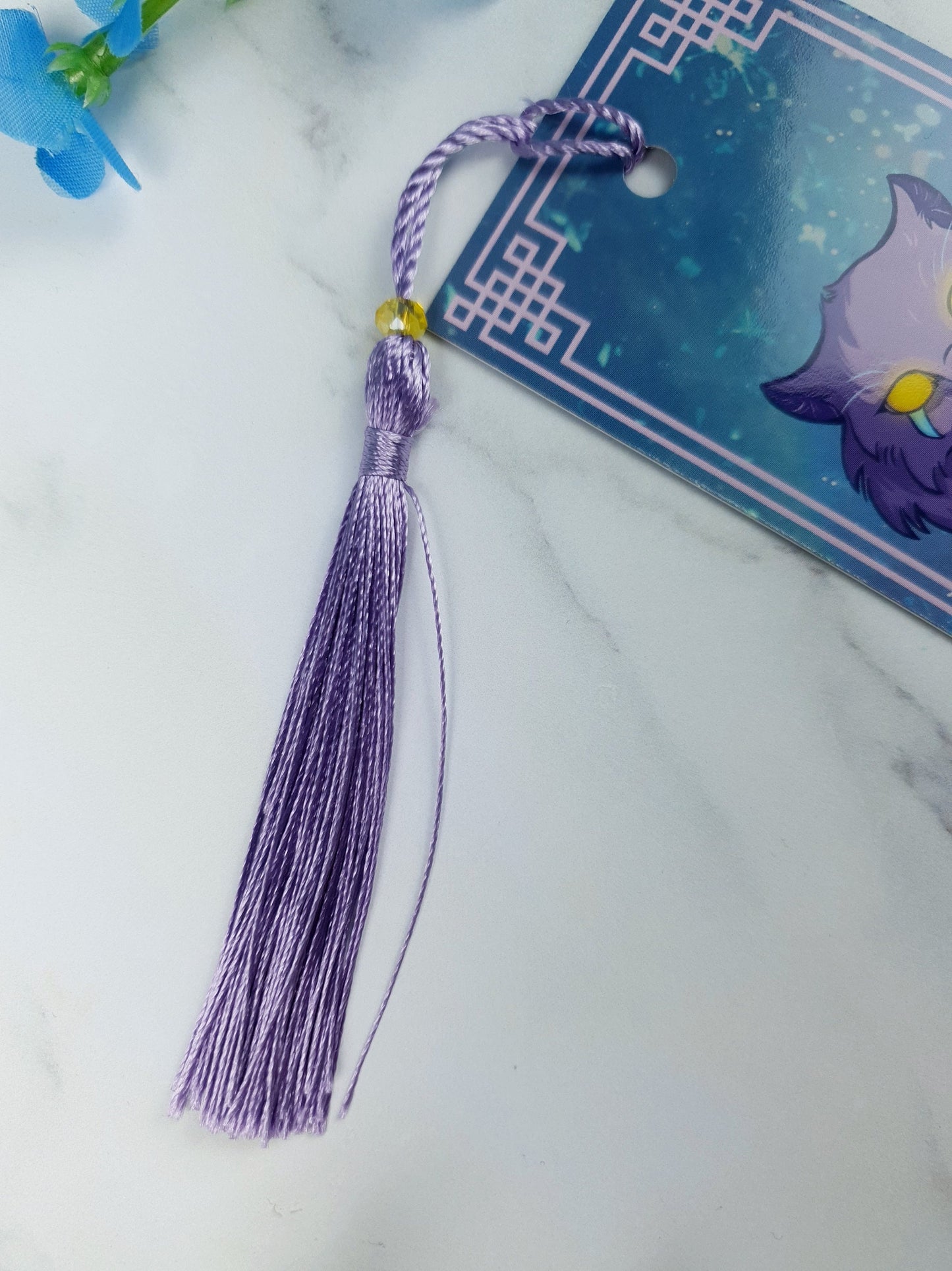 Enchanted Purple Cat Holographic Bookmark | Magical Cat | Glossy or Shattered Glass | Fantasy Book Lover Gift